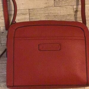 NWT St.John Bay Ruby Red SJB Norwich Crossbody Shoulder Bag